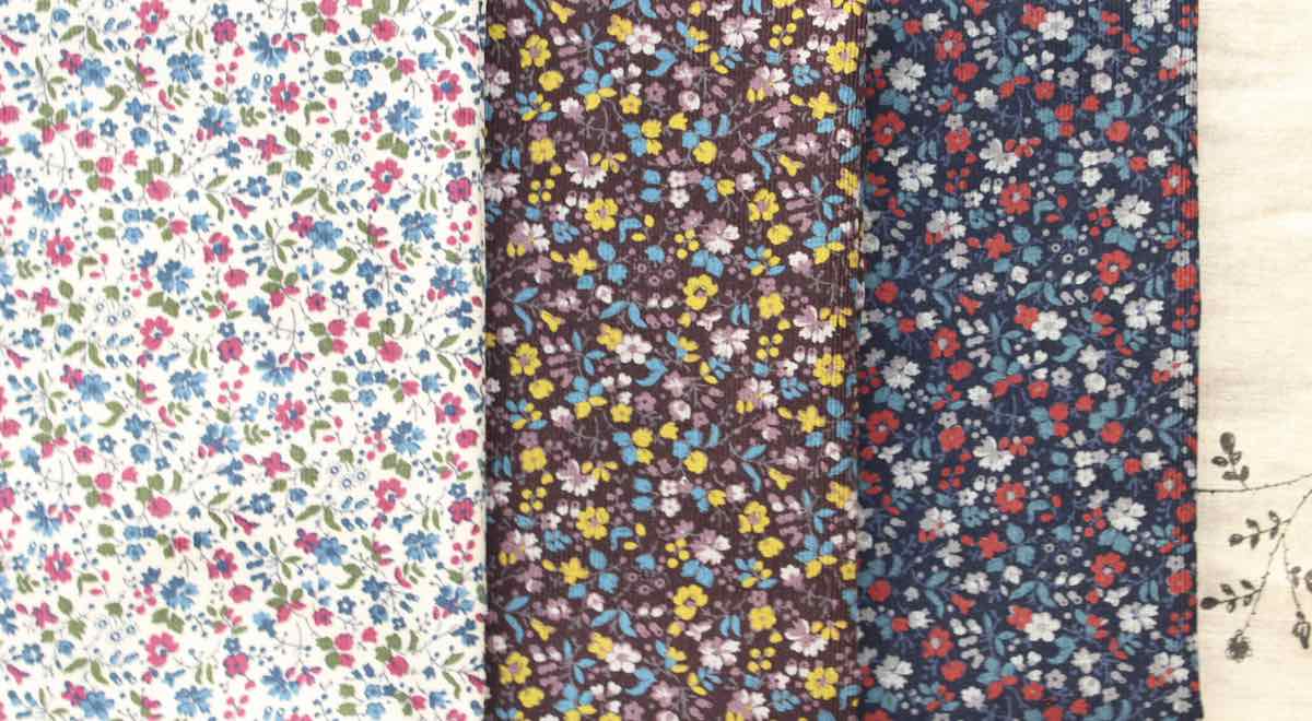 JCコットンコール天小花20